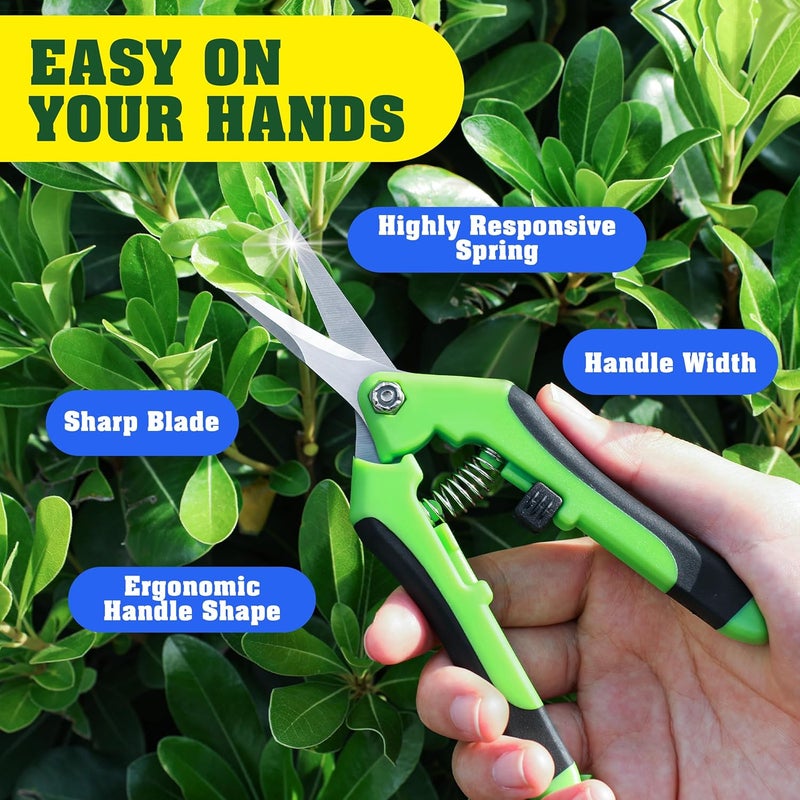 EWPJDK 4 Pack Garden Pruning Shears, Stainless Steel Garden Shears, Gardening Shears, Garden Scissors, Clippers, Pruning Snips, Pruning Shears for Gardening Tools (Multi-color) - Image 5